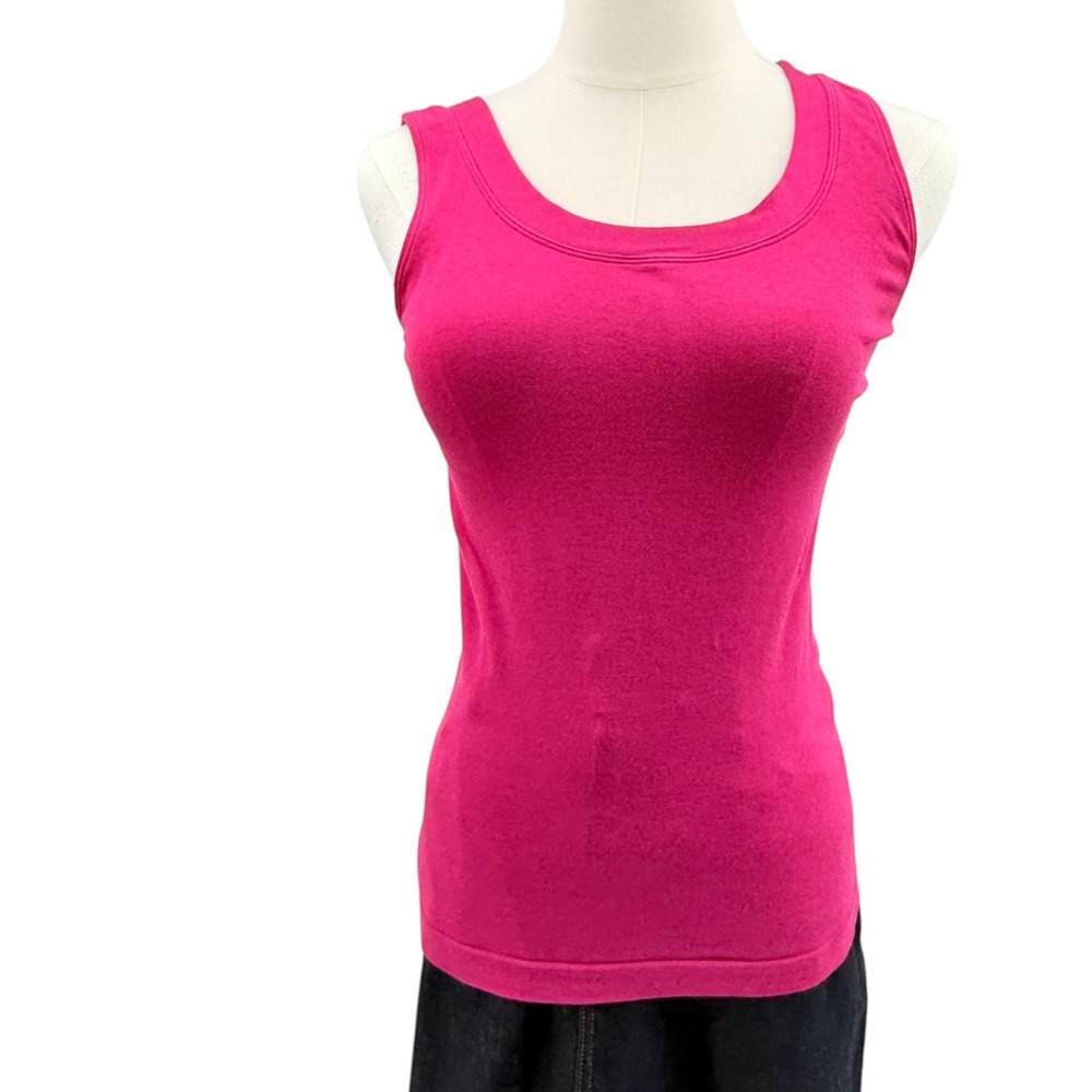 Wolford Tank Top Women Small Pink Excellent Scoop Neck Stretch Cotton Blend